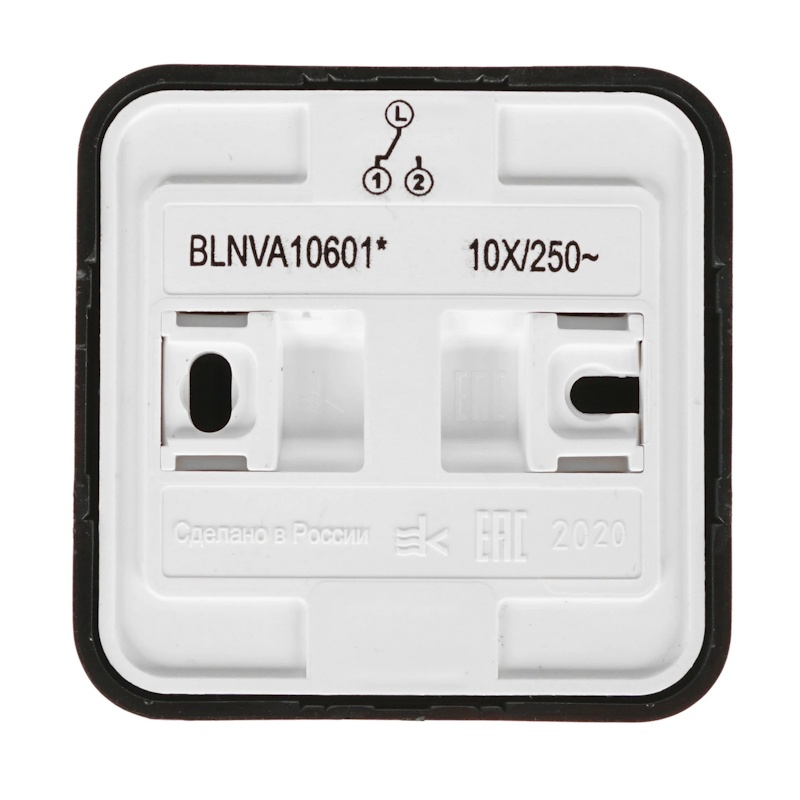 Переключатель о/у Blanca BLNVA106016, 1 клавиша, б/инд, антрацит