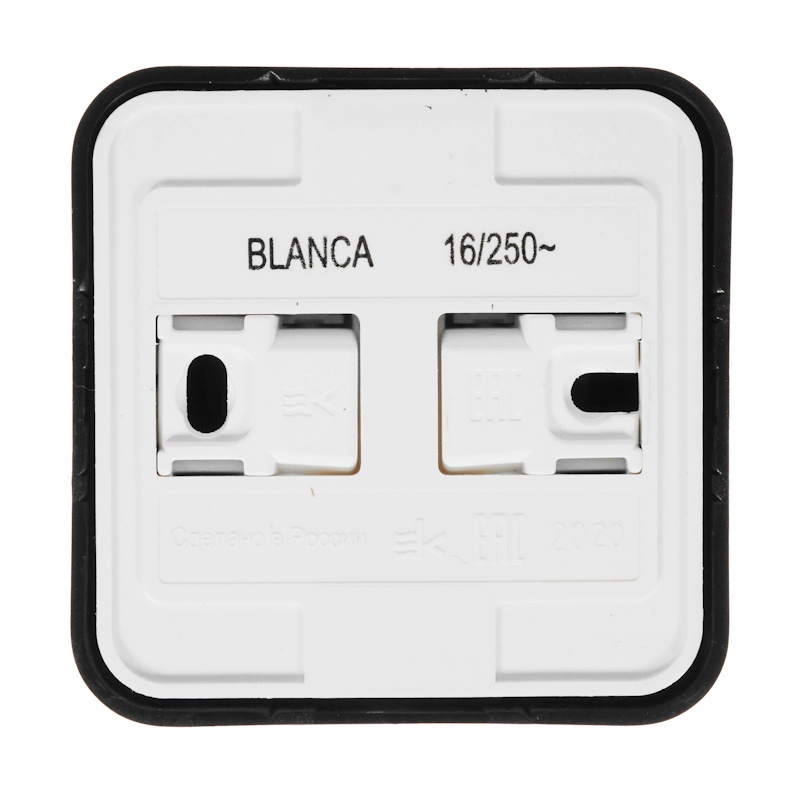 Розетка о/у Blanca BLNRA010116, 1 гнездо, с/з, антрацит