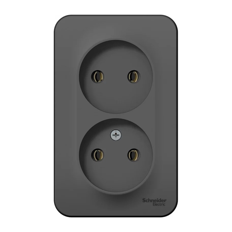 Розетка о/у Blanca BLNRA000216, 2 гнезда, б/з, антрацит