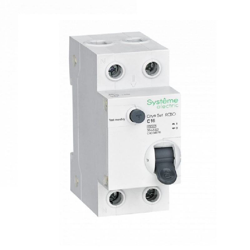 Дифференциальный автомат City9 АВДТ 4,5кА, С 16А, 30мА, тип АС, 1P+N. SE C9D34616
