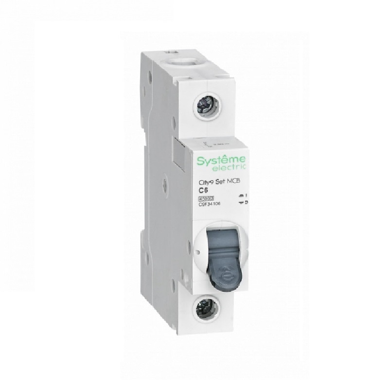 Выключатель автоматический City9 4,5кА, С 6А, 1П. SE C9F34106