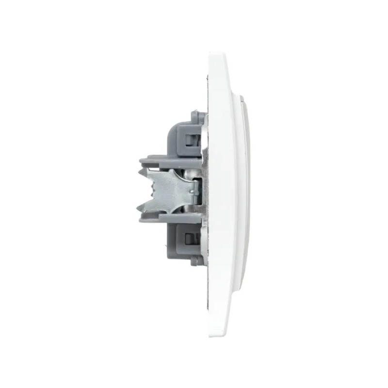 Розетка с/у Минск ERR10-022-100, 1 гнездо, б/з, з/ш, белая