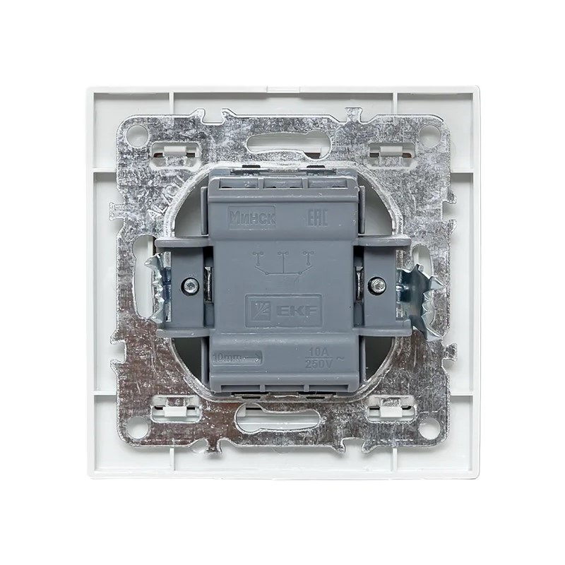Выключатель с/у Минск ERV10-021-10, 1 клавиша, б/инд, белый