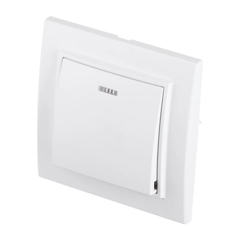 Выключатель с/у Минск ERV10-121-10, 1 клавиша, с/инд, белый