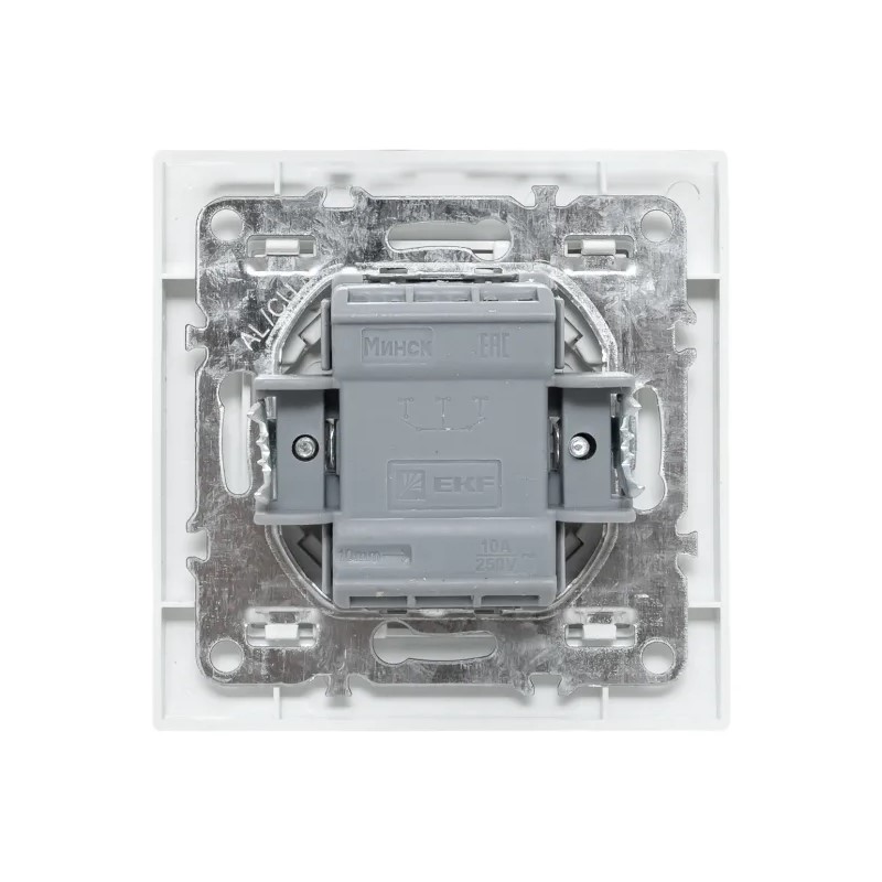 Выключатель с/у Минск ERV10-123-10, 2 клавиши, с/инд, белый