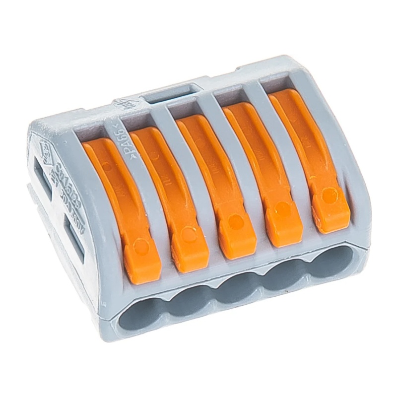 Клемма с рычажком WAGO 222-415 без пасты, 5 проводов 0,08-2,5 мм2 (5 шт.)