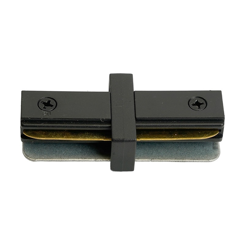 Коннектор I-образный (прямой) для накладного 1ф шинопровода, черный