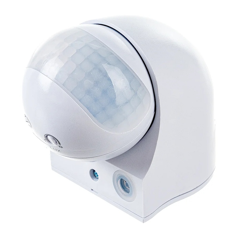 Датчик движения настенный d=10 м, 1100Вт, 5-720с