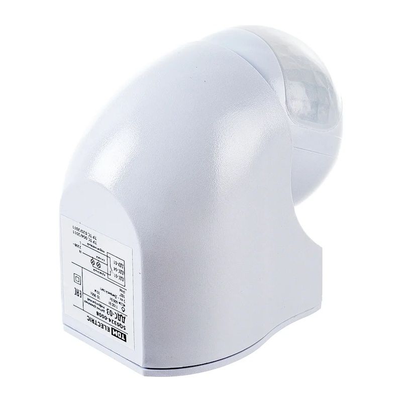 Датчик движения настенный d=10 м, 1100Вт, 5-720с