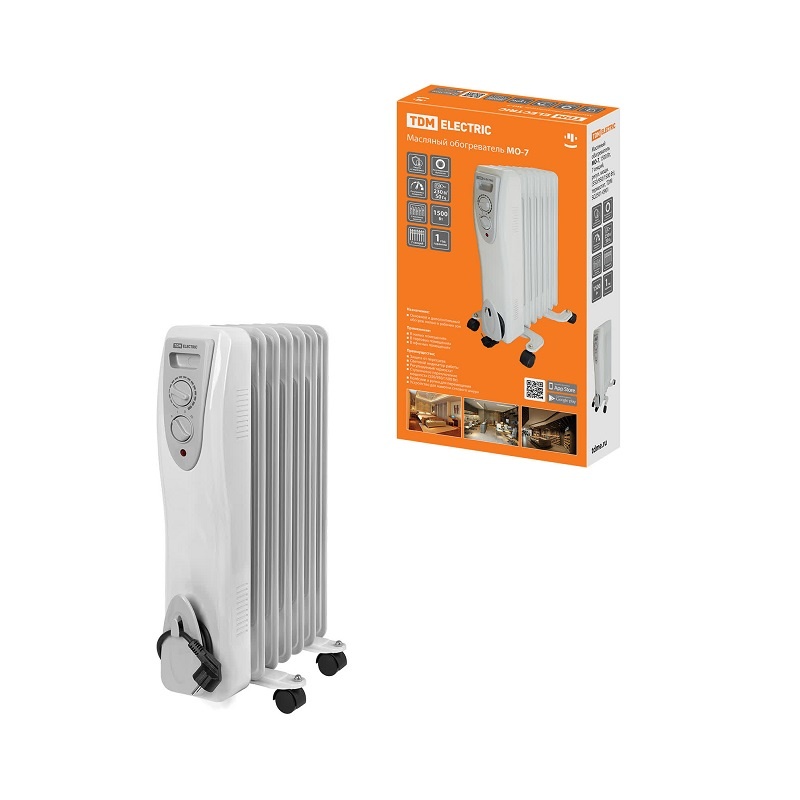 Радиатор масляный TDM Electric 7 секций 1,5 кВт