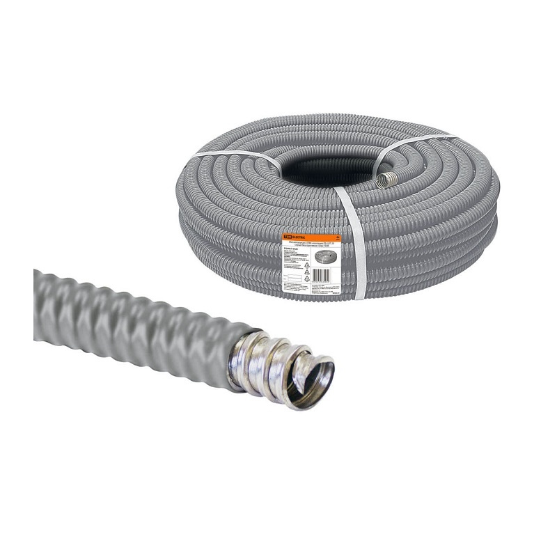 Металлорукав Р3-Ц-ПВХ изоляции d=20мм (бухта-25 п.м)