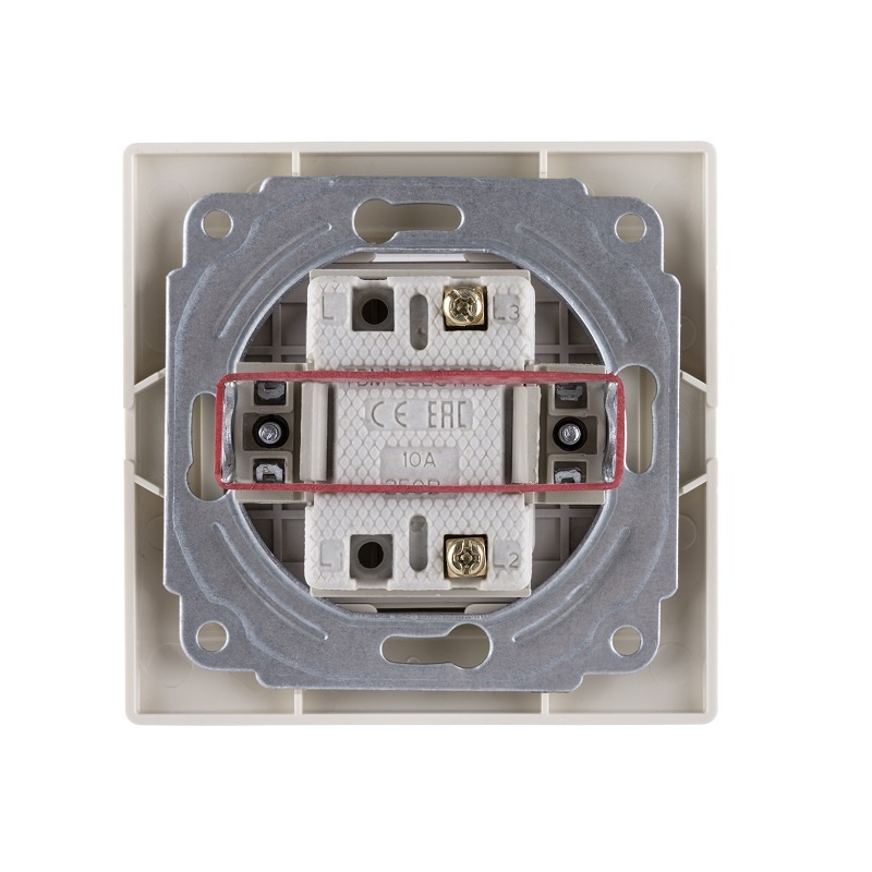Выключатель с/у Таймыр SQ1814-0101, 1 клавиша, б/инд, слоновая кость