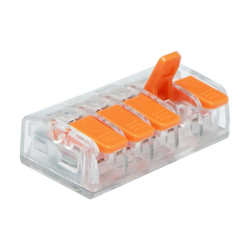 Клемма с рычажком 221-415 без пасты, 5 проводов 0,2-4 мм2 (25 шт.)