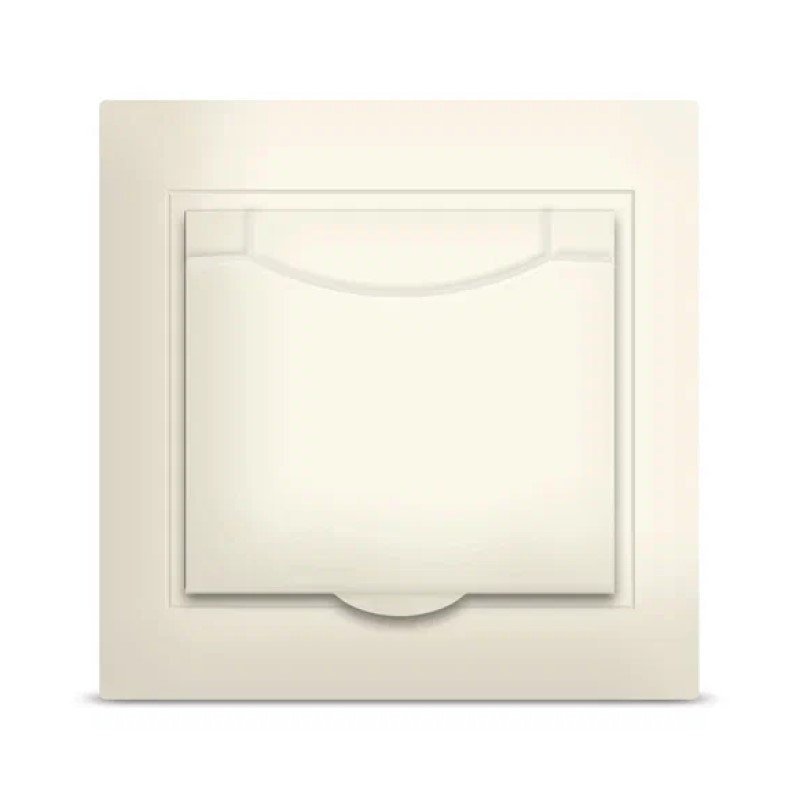 Розетка в сборе с/у Севиль Б-С0029, 1 гнездо, с/з и крышкой, 16А, слоновая кость