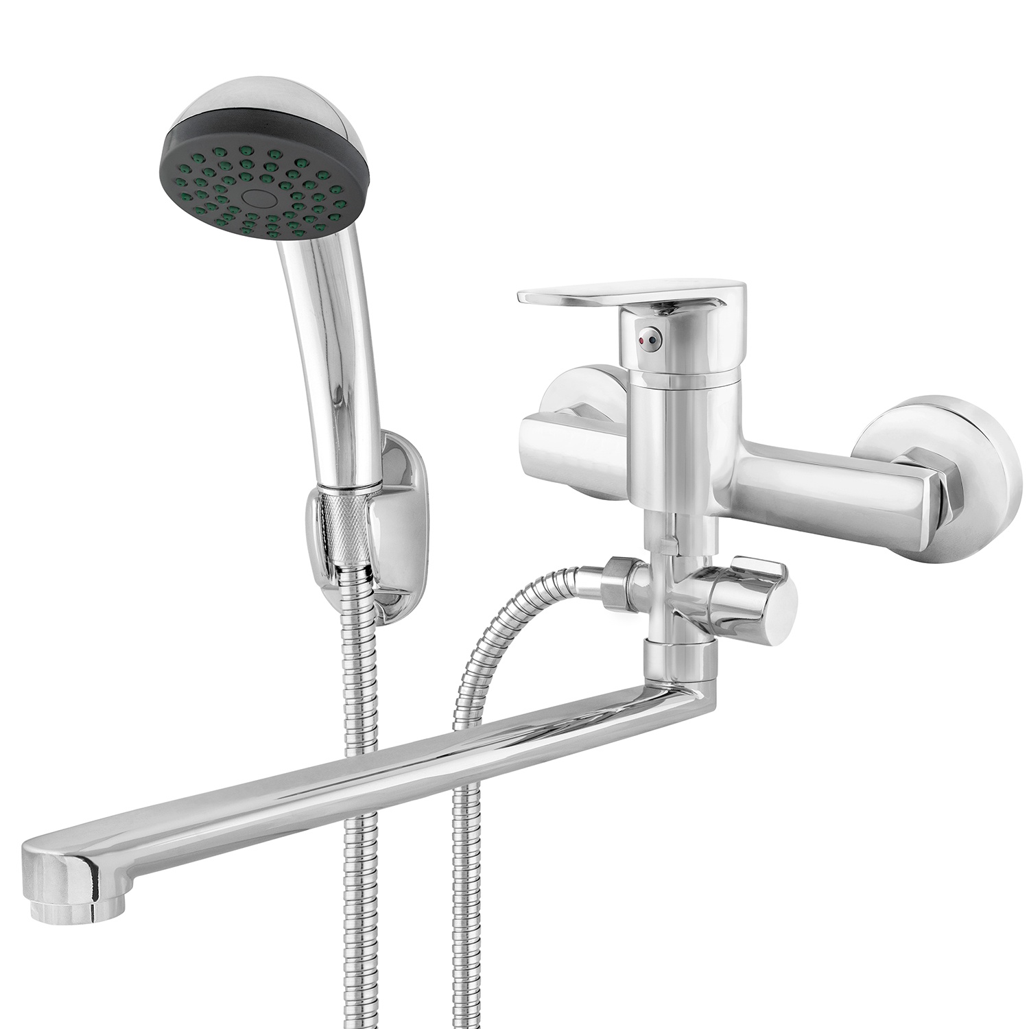 Смеситель для ванны Klip 1507 с аксессуарами, L-излив=300 мм