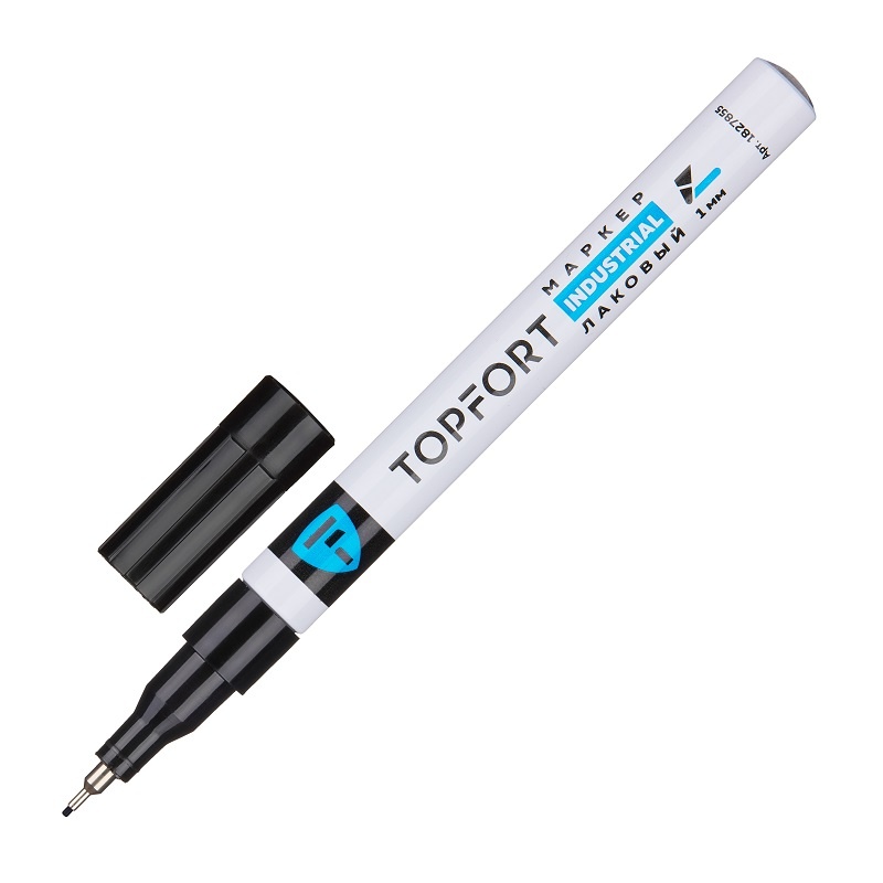 Маркер лаковый Topfort Industrial черный 1 мм
