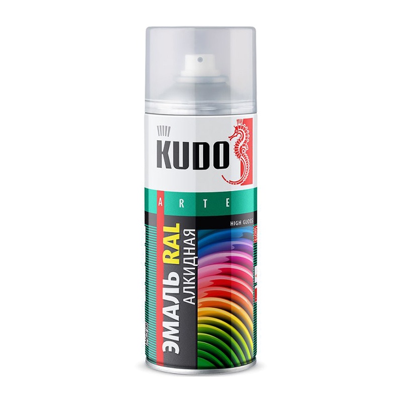 Эмаль аэрозольная Kudo KU-09003 RAL 9003 сигнальный белый (0,52 л)