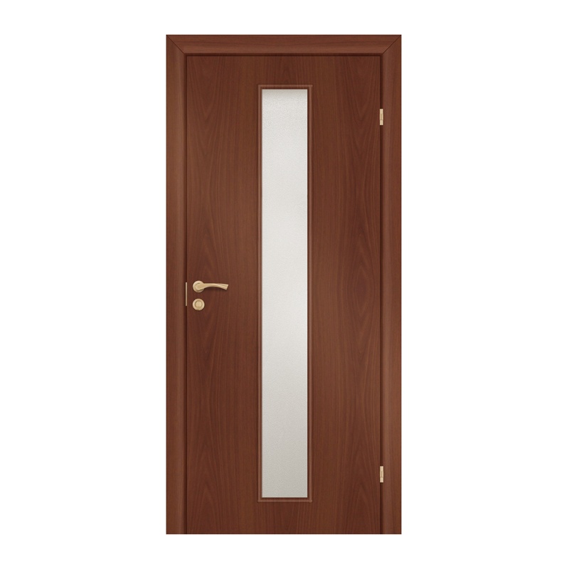 Полотно дверное Olovi, со cтеклом, итальянский орех, б/п, б/ф (L2 600х2000 мм)