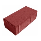 Плитка тротуарная Брусчатка, красная (200х100х60 мм)