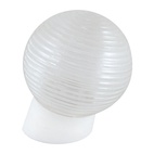 Светильник НББ под E27, 60Вт, 230В, IP20, шар, белый, пластик+стекло наклонный