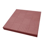 Плитка тротуарная Паркет, красная (300х300 мм)