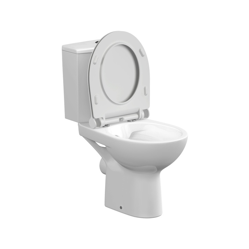 Унитаз-компакт Cersanit Nature Slim, безободковый, горизонтальный выпуск, 660х375х785 мм