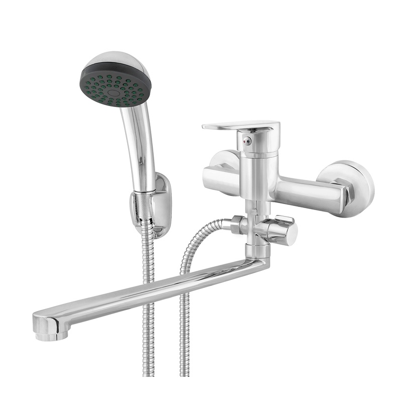 Смеситель для ванны Klip 1507 с аксессуарами, L-излив=300 мм