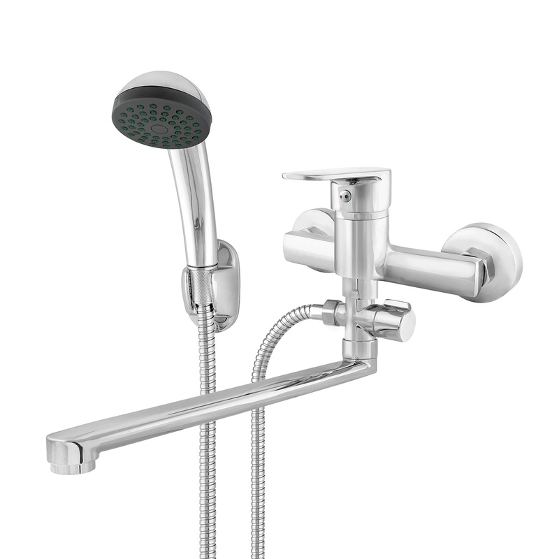 Смеситель для ванны Klip 1507 с аксессуарами, L-излив=300 мм