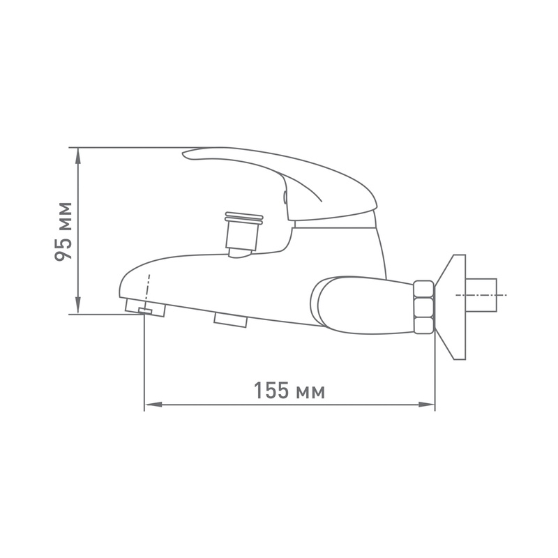 Смеситель для ванны Mix&Fix Jota 4401 с аксессуарами