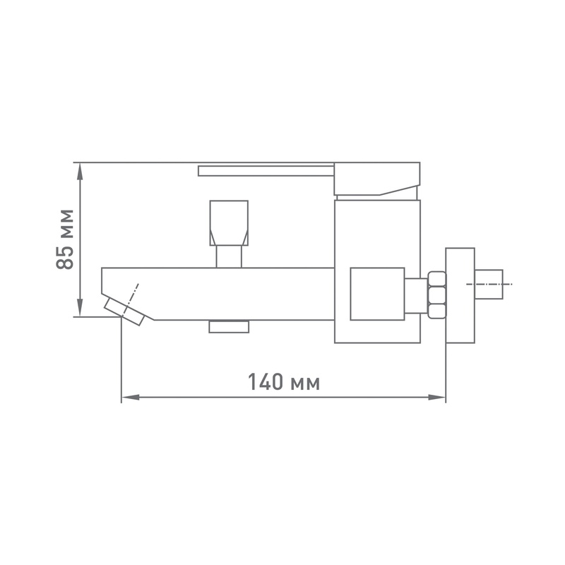 Смеситель для ванны Mix&Fix Techno Mini 2201-01