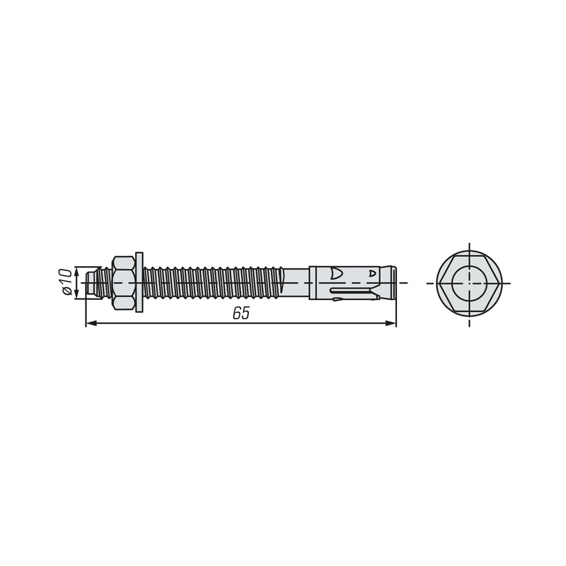 Анкер клиновой SWFS М10х65 (100 шт)
