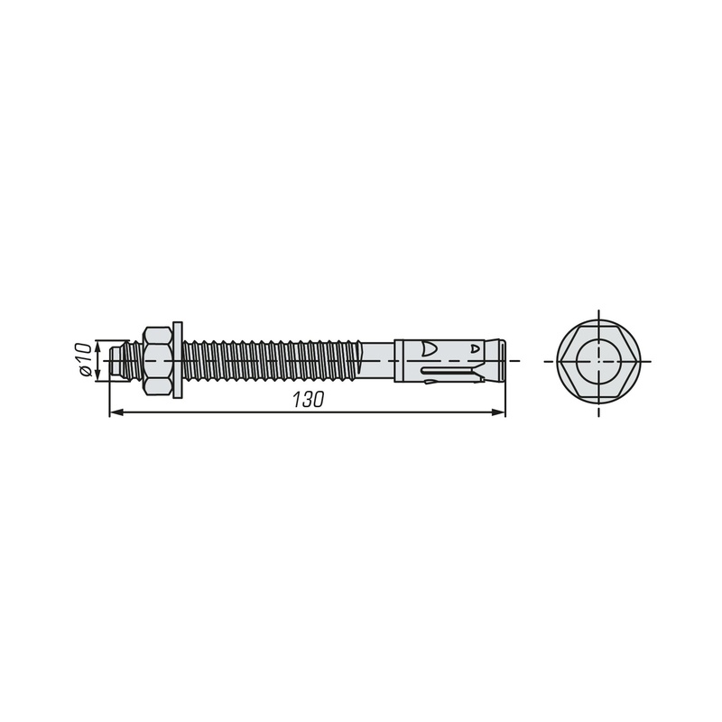 Анкер клиновой SWFS М10х130 (50 шт)