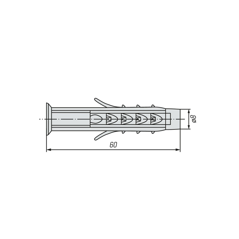 Дюбель Чапай 8х60 (12 шт)