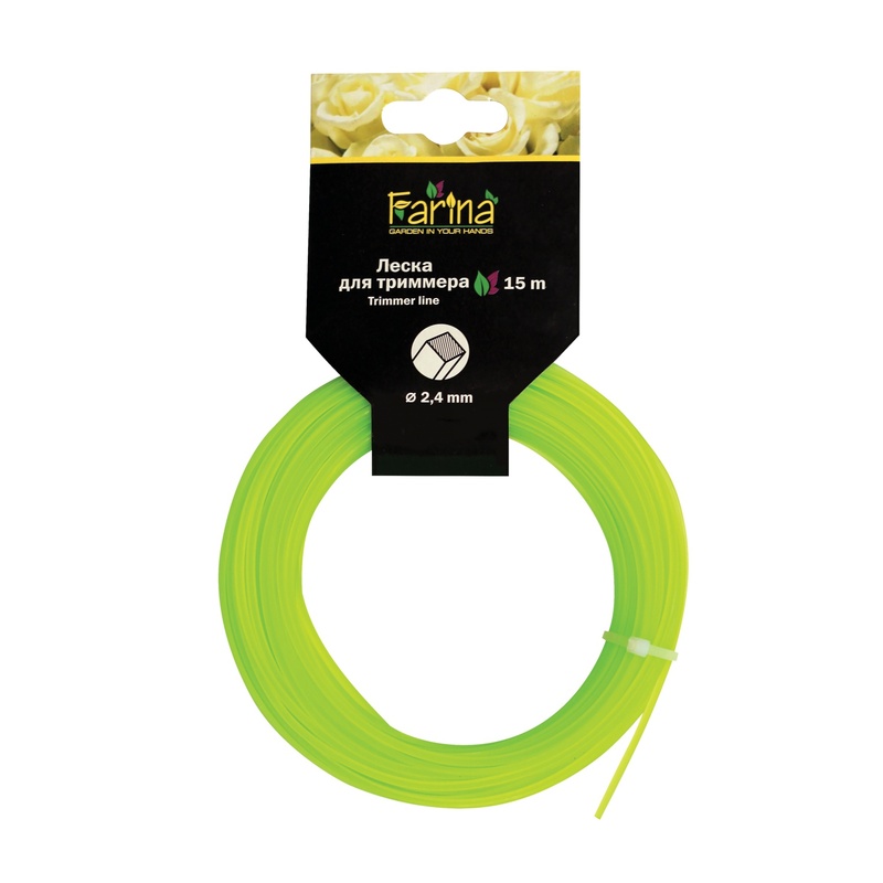 Леска для триммера Farina 93361 квадрат 2,0 мм, 15 м