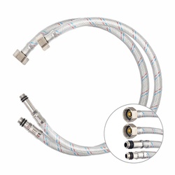 Подводка гибкая д/смесителя Klip 1332, ПВХ покрытие, 1/2"хМ10, 500 мм (2 шт)