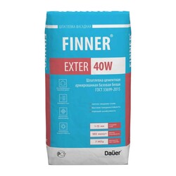 Шпатлевка цементная армированная базовая Dauer Finner Exter 40 W белая (25 кг)