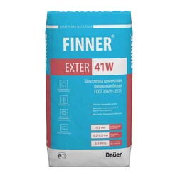 Шпатлевка цементная финишная Dauer Finner Exter 41 W белая (20 кг)