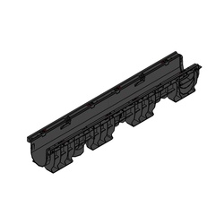 Лоток водоотводный Standartpark Basic DN100, 1000х160х155 мм, пластик 8000-М