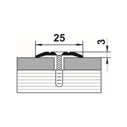 Порог стыкоперекрывающий Лука, серебристая сосна (1,8 м х 25 мм)