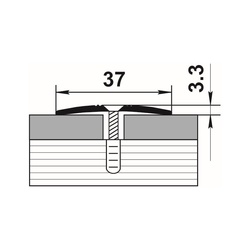 Порог стыкоперекрывающий Лука, клен беленый (0,9 м х 37 мм)