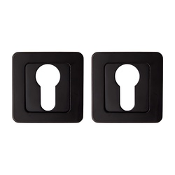 Щиток под цилиндр Code Deco DP-C-22-BLM квадратный, черный