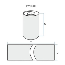 Шкурка шлифовальная водостойкая на тканевой основе 805 мм, 8Н (P180), рулон 20 м