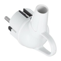 Вилка угловая разборная Makel 10037, 16А, 230В, с/з, белая