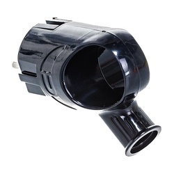 Вилка угловая разборная с ушком А0112 16А, 230В, с/з, черная