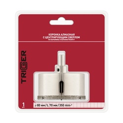 Коронка алмазная Trigger 78080, 80х70 мм