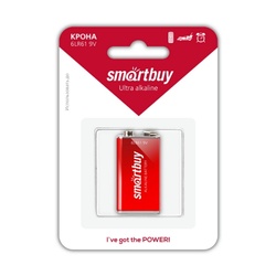 Батарейка алкалиновая Smartbuy, тип 6LR61/Крона, 9В
