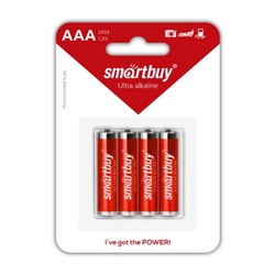 Батарейка алкалиновая Smartbuy, тип LR03/ААА, 1,5 В (4 шт)