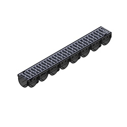 Лоток водоотводный в сборе с решеткой Standartpark 088201 1000х130х100 мм