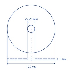 Диск зачистной по металлу Луга 125х6х22 мм