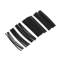 Термоусадочная трубка с клеевым слоем ТТК 3:1, L=100мм, черная (набор 5 размеров по 4шт)